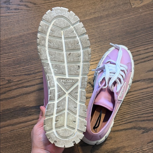 Prada Pink and White Platform Sneakers 37.5 - Picture 6 of 6
